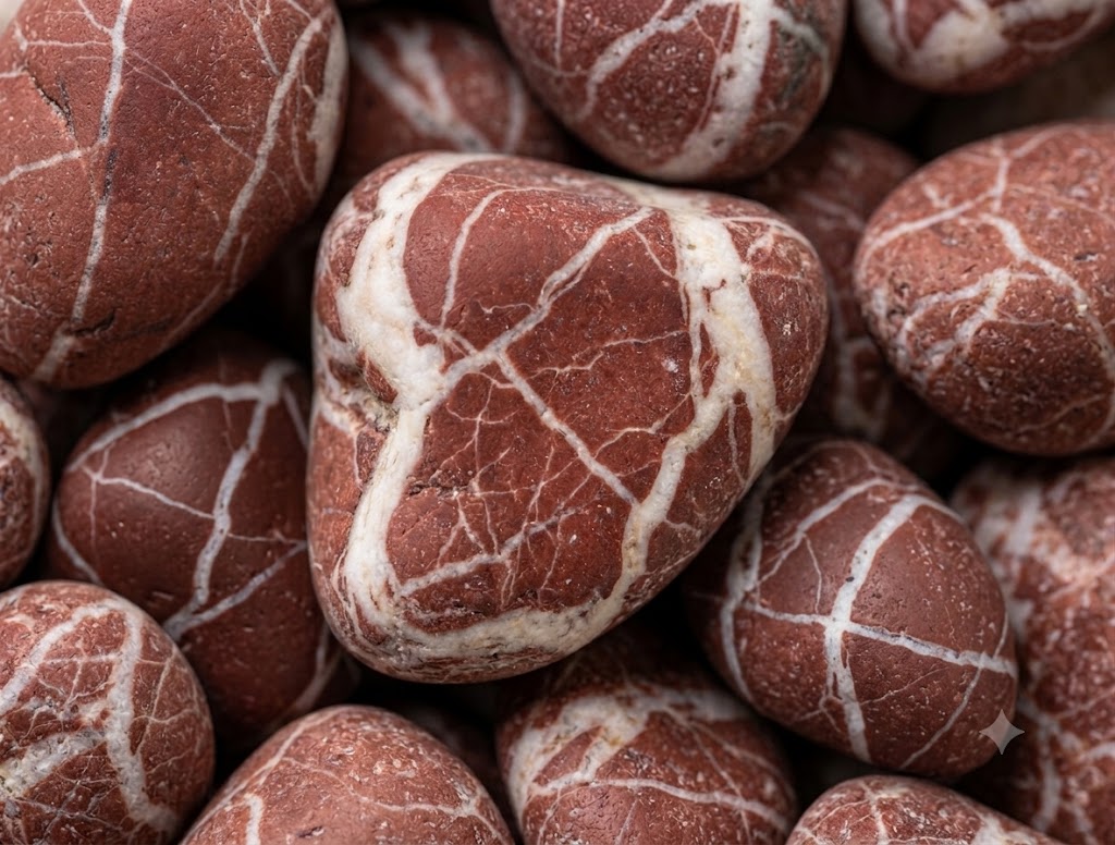 Red Marble Pebbles — rounded reddish-toned decorative marble pebbles